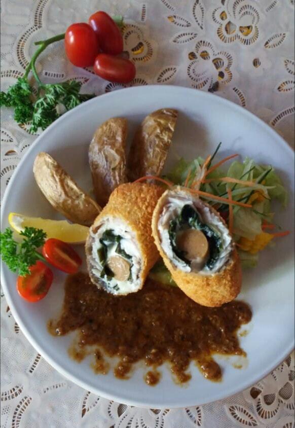 Fish Cordon Bleu Saus Tempe